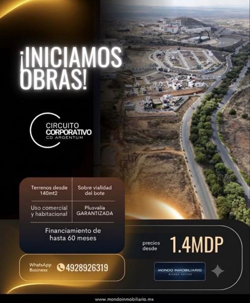 Terreno en venta en Ciudad Argentum, Zacatecas, Zacatecas