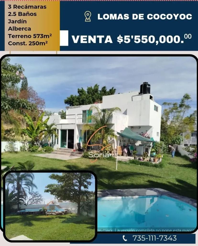 Foto 0 de CASA EN  LOMAS DE COCOYOC 
Ubicada en el exclusivo fraccionamiento
Lomas de Cocoyoc, | Id nn-hdt972