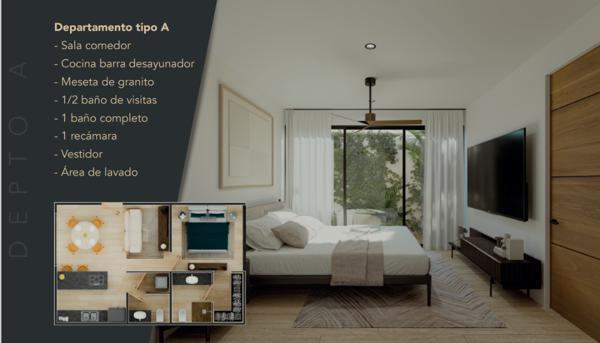 Departamento A en Venta en Mérida, Temozón Norte