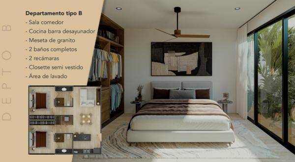 Departamento en Venta en Mérida, Temozón Norte
