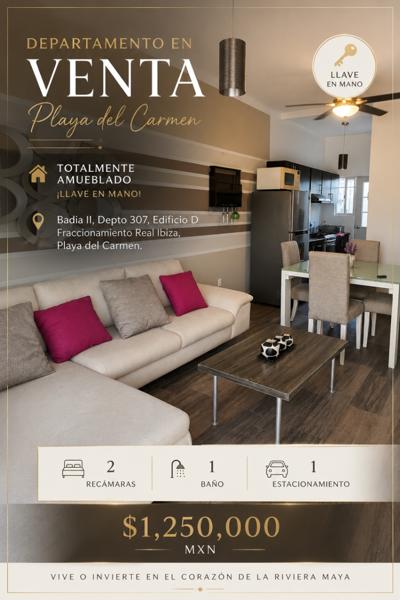 Departamento en venta en Real Ibiza, Playa del Carmen, Quintana Roo
