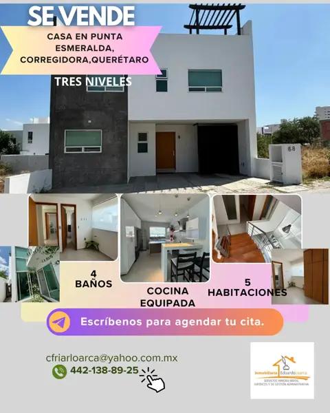 Casa en venta en Punta Esmeralda, Querétaro con 5 recámaras