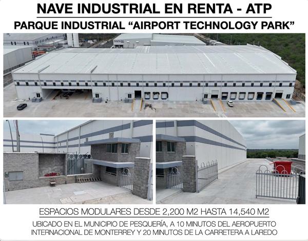NAVE INDUSTRIALES EN RENTA UBICADA EN PESQUERIA