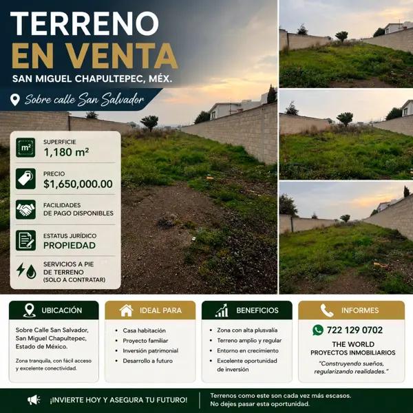 Oportunidad de inversión en San Miguel Chapultepec
