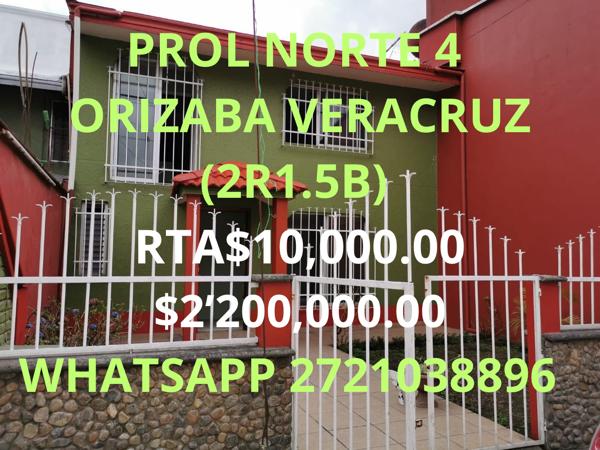 PRIVADA Prol Norte 4 Entre Ote 35 y 37 Orizaba VERACRUZ (2R1.5B)