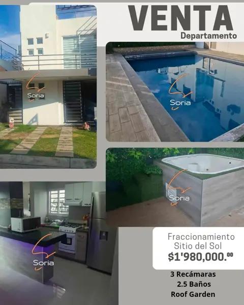Venta  Departamento Residencial Sitio del Sol Cuautla Morelos