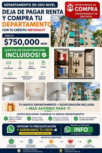 Departamento en venta en Aloja, Benito Juárez, Quintana Roo