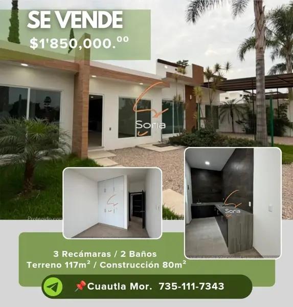 Casa en Cuautla, Morelos!

$1,850,000.°°