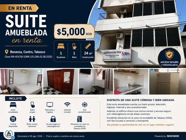 Suite amueblada en renta
