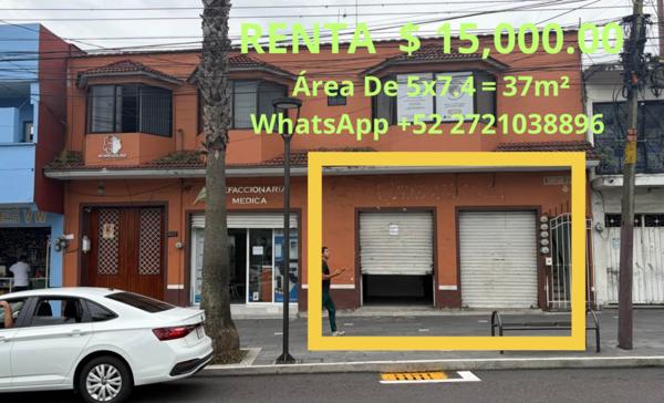 RENTA  $15000 • Local Comercial (RedPack) Remodelado 37 m² Av Oriente 6 #Orizaba #Veracruz