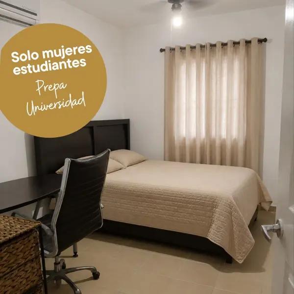 HABITACIÓN PRIVADA SOLO ESTUDIANTES MUJERES de UANL, MONTERREY, N.L.