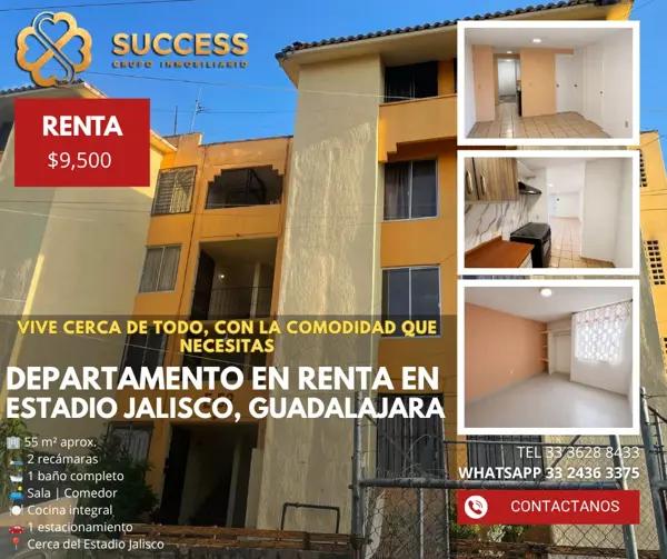 Departamento en Renta – FOVISSSTE Estadio, Guadalajara