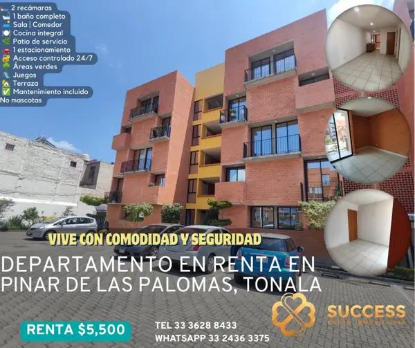 Departamento en Renta – Pinar de las Palomas, Tonalá