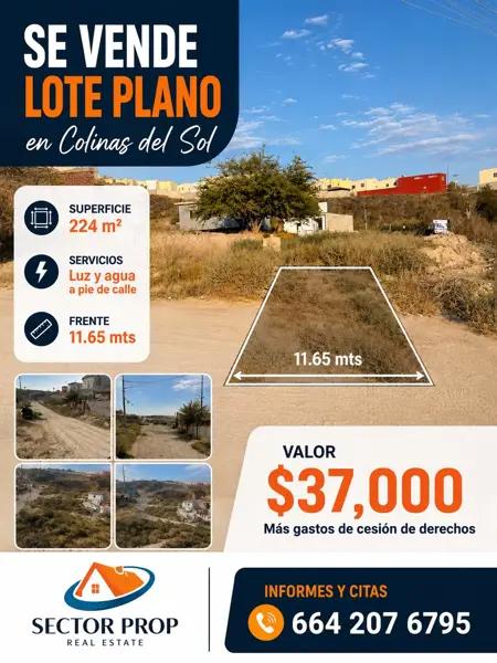 Terreno en venta en Colinas del Sol, Tijuana