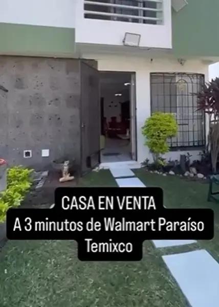 Casa a unos minutos de Walmart Paraíso.