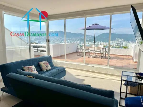 Departamento en renta vacacional con terraza, vista al mar y jacuzzi privado