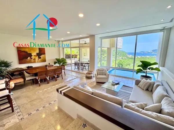 Departamento con alberca privada y vista al mar