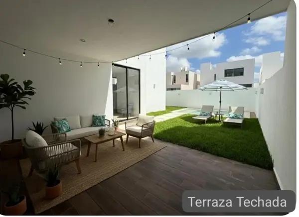 Casa en venta en privada lista para entrega en Gran San Pedro Cholul. Privada Xcanatún