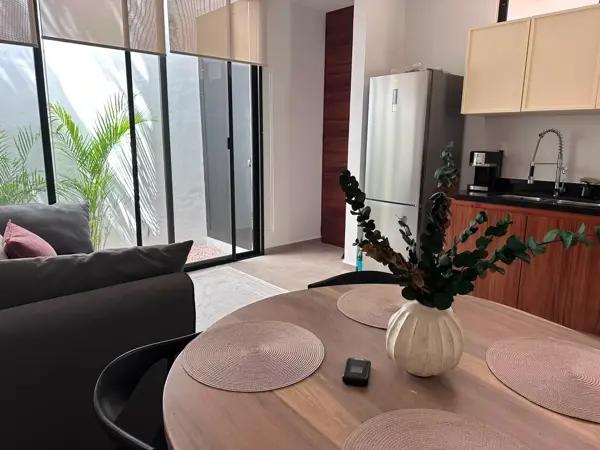 Departamento Amueblado(3) en Planta Baja 1R en Renta en Alúa en Temozón Norte