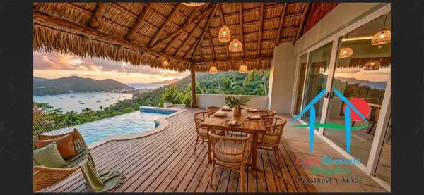 Roof garden con alberca, jacuzzi y terraza panorámica con vista al mar
