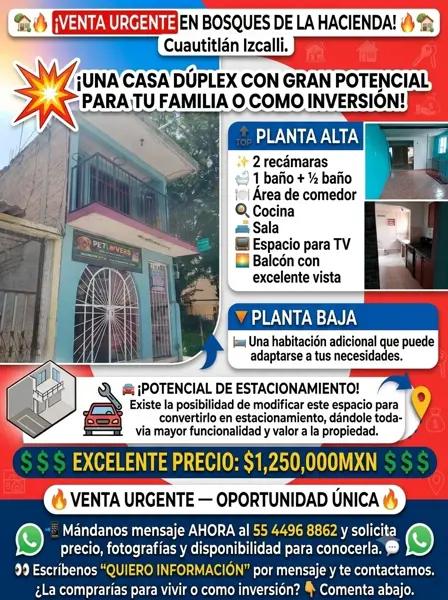 Casa Dúplex en Bosques de la Hacienda