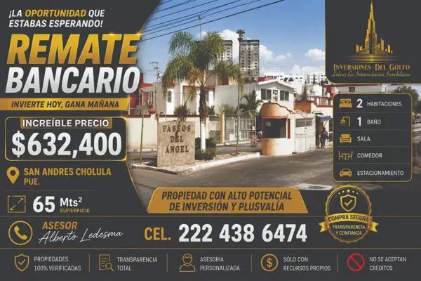 Oportunidad en Remate: Casa en San Andrés Cholula, Puebla