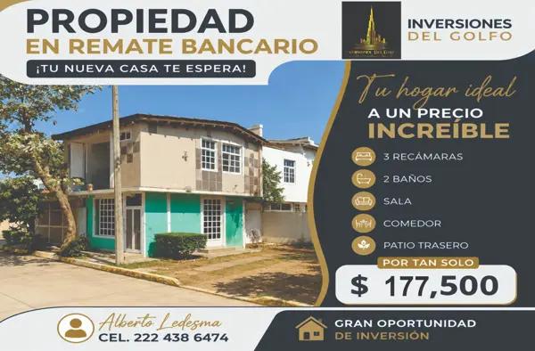 Casa en Remate Hipotecario en Jardines de Tlalcualeya, Minatitlán