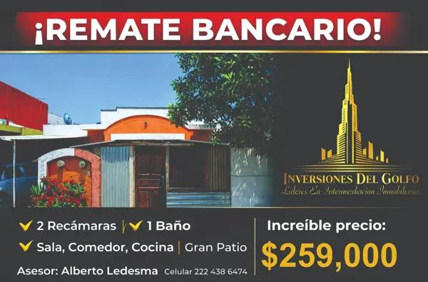 Casa en Remate Bancario en Geovillas los Pinos II, Veracruz