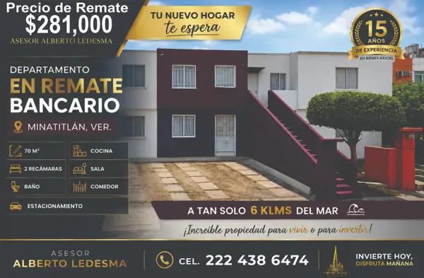 Departamento en remate hipotecario en Oasis, Veracruz - Oportunidad única Departamento en remate hipotecario en Oasis, Veracruz - Oportunidad única