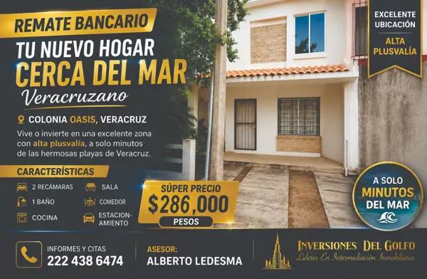 Casa en Remate Hipotecario en Cosoleacaque: Residencial las Olas