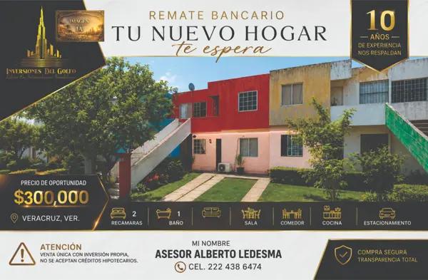 Remate Bancario: Apartamento en Oasis, Veracruz