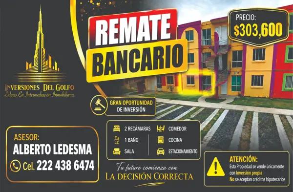Oportunidad en remate bancario: Departamento en Hacienda Sotavento, Veracruz