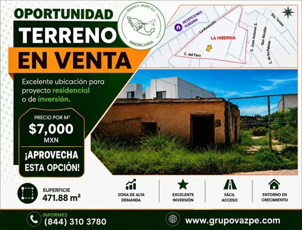 TERRENO EN VENTA | EXCELENTE OPORTUNIDAD DE INVERSIÓN