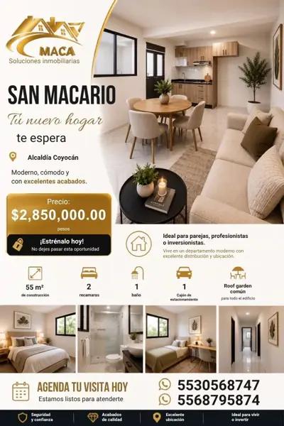 Departamento en Venta en Pedregal de Santa Úrsula, Coyoacán con Roof Garden y Cocina Integral