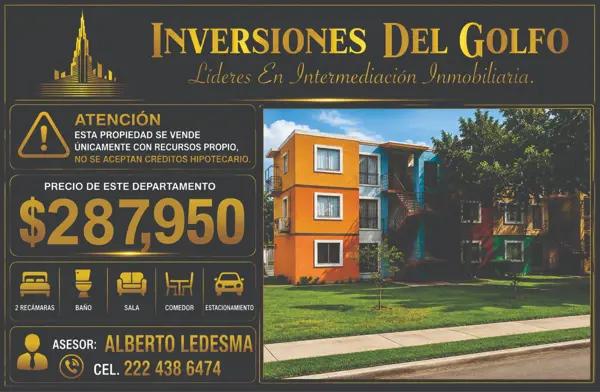 Adquiere Departamento en Ejecución Hipotecaria en Hacienda Sotavento, Veracruz