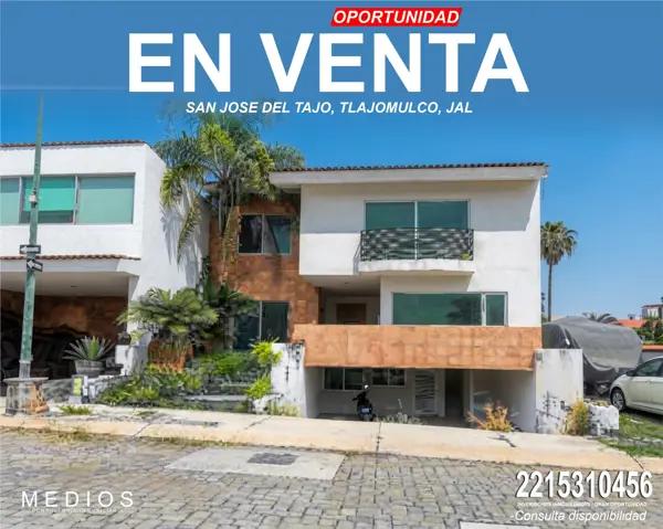 REMATE DE RESIDENCIA EN SAN JOSE DEL TAJO, TLAJOMULCO, CLUSTER CON ALBERCA Y AREAS VERDES, NEGOCIABL