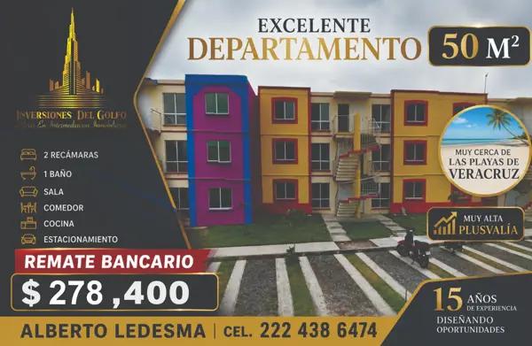 Oportunidad de Adquirir Apartamento en Veracruz con Dos Recámaras y Amenidades