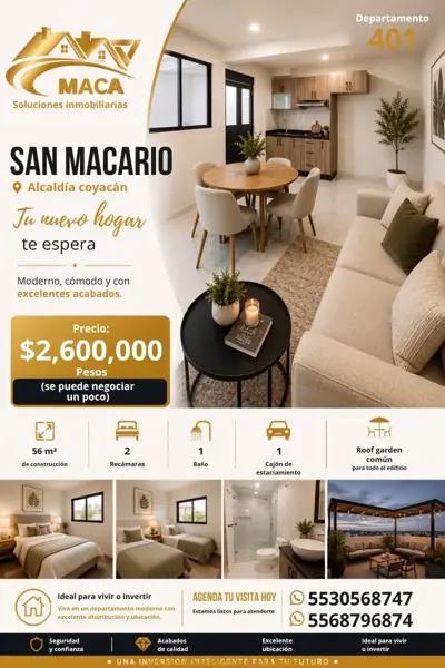 Apartamento en Venta en Pedregal de Santa Úrsula, Coyoacán, Cerca del Estadio Azteca
