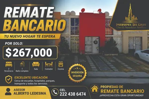 Casa en remate en Galaxia la Calera, Puebla, Puebla