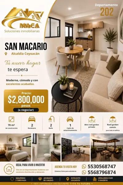 Apartamento en Venta en Coyoacán: Ubicación Estratégica Cerca de Estadio Azteca Apartamento en Venta en Coyoacán: Ubicación Estratégica Cerca de Estadio Azteca