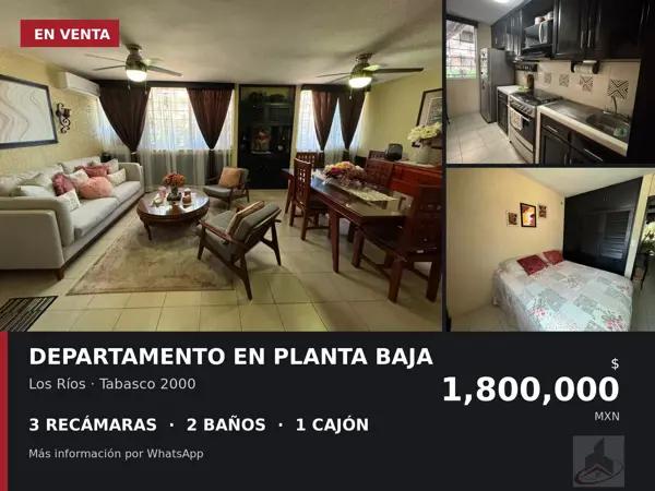 Departamento en Venta - Planta Baja en Los Ríos