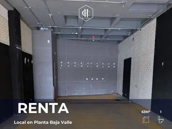 Renta | Local en Planta Baja 63 m² en Valle