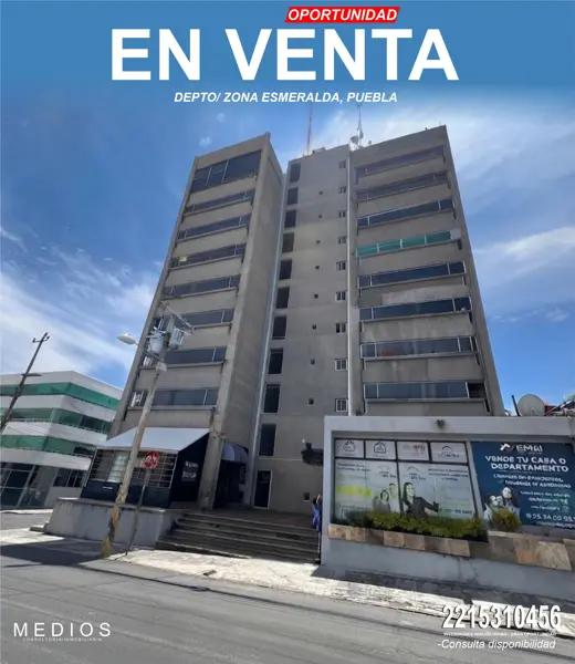 REMATE DEPTO EN ZONA ESMERALDA, PUEBLA, A SOLO UNA CALLE DE LA AV JUAREZ, CERCA A CENTRO Y MAS