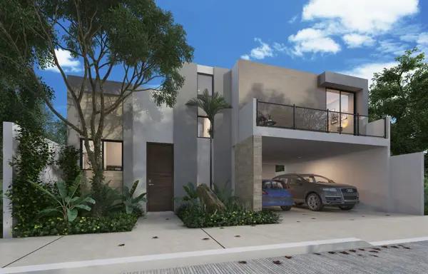 Casa en venta de 4 habitaciones con una en PB en Temozon norte