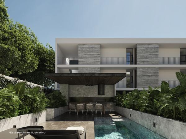 Departamento en venta con amenidades, Etro Temozon Norte.