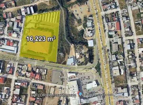 Terreno con construcción en venta ubicado en Rosarito, 16,223m2.