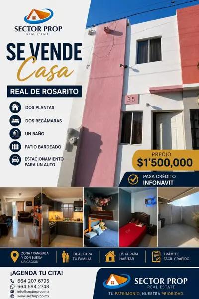 Casa en venta en Real de Rosarito, Playas de Rosarito