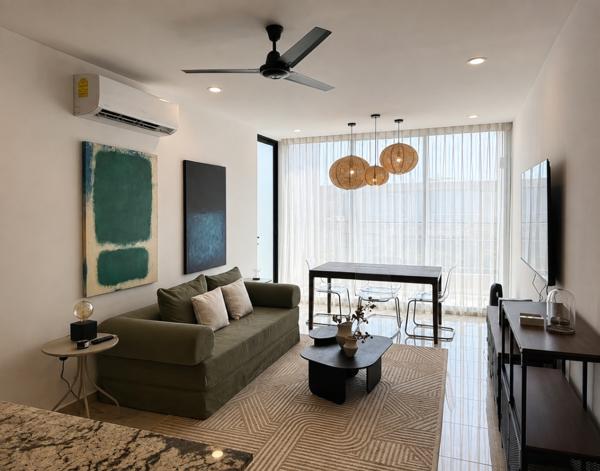 Departamento(1R) Amueblado en Renta en Homu, Temozón Norte