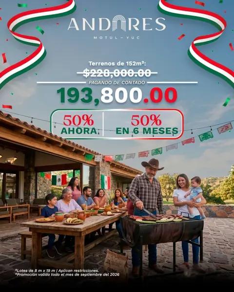 Terreno en Venta en Andares Motul