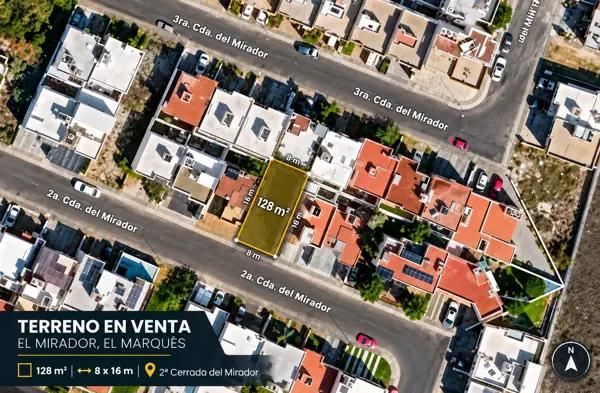 TERRENO EN VENTA EN EL MIRADOR EL MARQUES QUERETARO